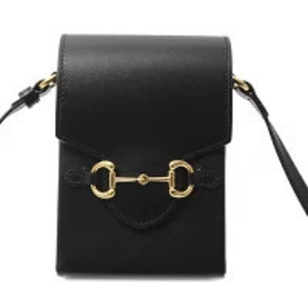 Gucci Calfskin Horsebit Black Bag